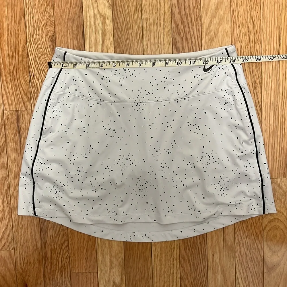 Nike White Speckled Golf Athletic Lined‎ Skirt Size Large